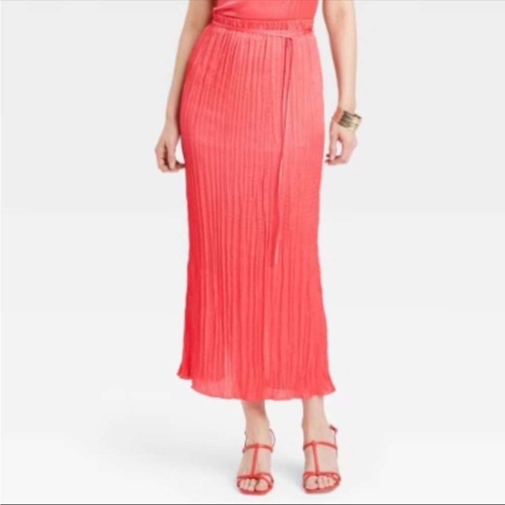 a new day Coral Midi Skirt